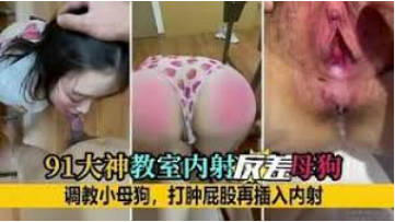91大神教室内射反差母狗调教小母狗打肿屁股再插入内射
